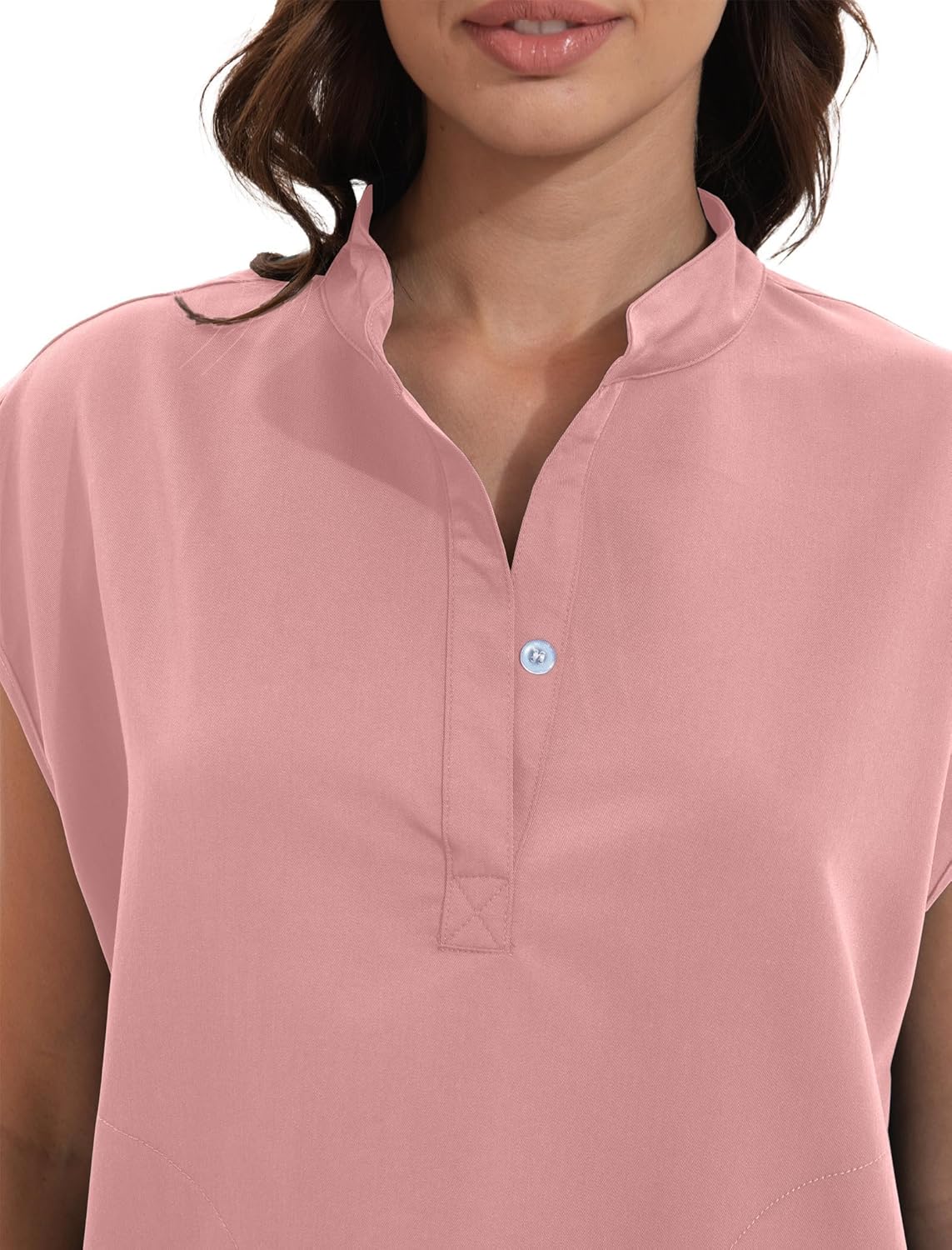 Scrub for Women Set - Stretch Scrub Top & Jogger Pants Mandarin Collar Anti-Wrinkle Scrub Suit Medical Uniform - Image 2