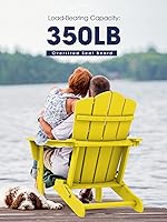 Vista 316 de KINGYES - Silla Adirondack plegable, sillas de patio de polietileno de alta densidad para todo tipo de clima, silla de césped con textura de madera