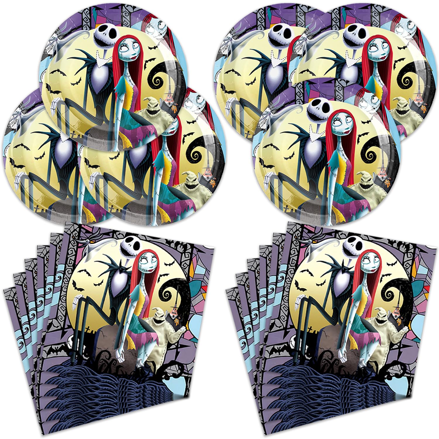 40Pack Before Christmas Birthday Party Supplies include 20 plates, 20 napkins for Before Christmas Party Decoration