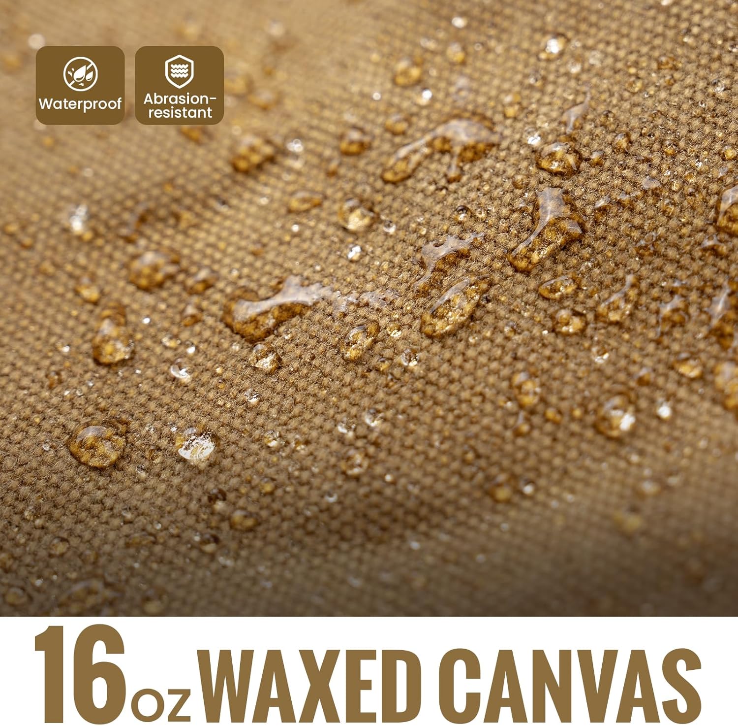 OneTigris Waxed Canvas Tool Tote Bag with Removable Tool Roll Bag, 36L Large Capacity Storage Tote Bag - Heavy Duty Canvas Bag and Tactical Camping Storage for Gardening,Camping Gear Firewood - Image 6