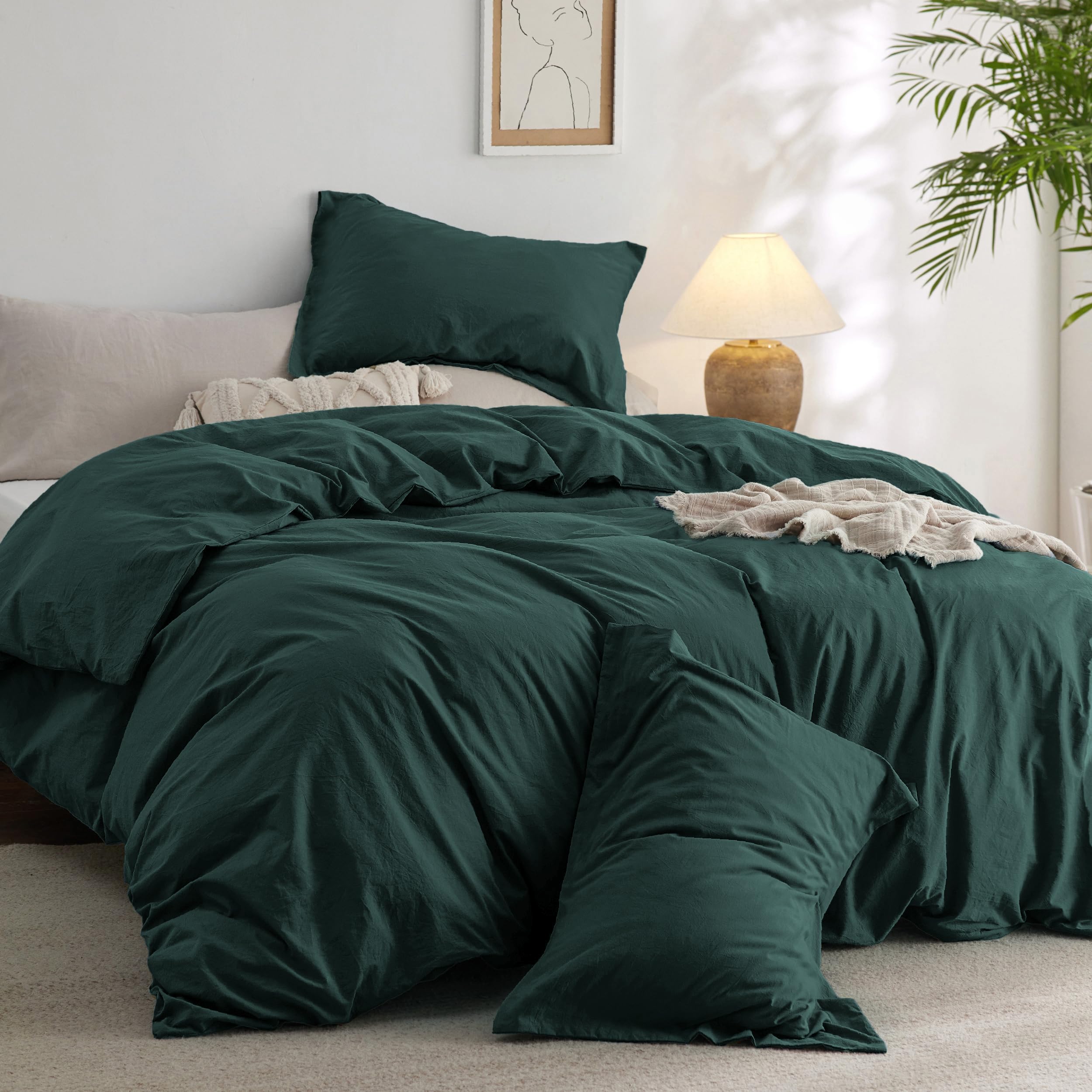 Bedsure PureWoven Cotton Queen Comforter Set