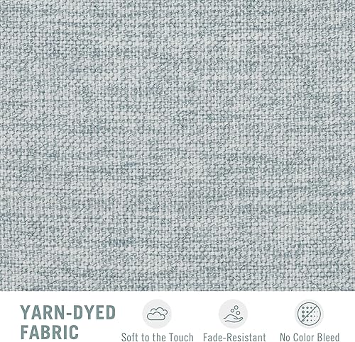 Miniatura 4 de Martha Stewart London - Silla de comedor tapizada con faldón con ruedas, respaldo curvado, cojín de asiento extraíble, para comedor, oficina en casa