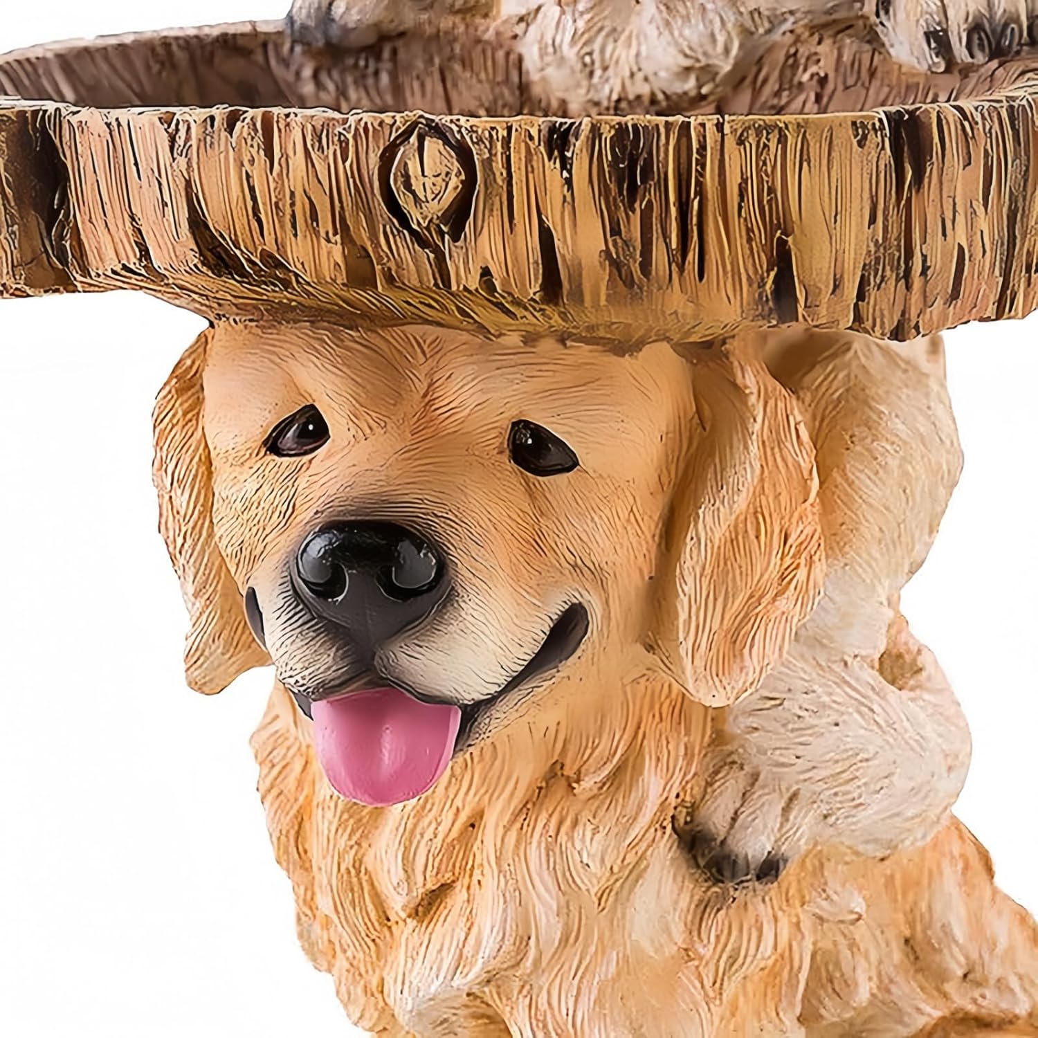 Outdoor Bird Bathing Basin, Animal Resin Sculpture Decoration, with Bowl Feeder, Decorative Birdcage, Suitable for Patios, Gardens, Lawns, Etc