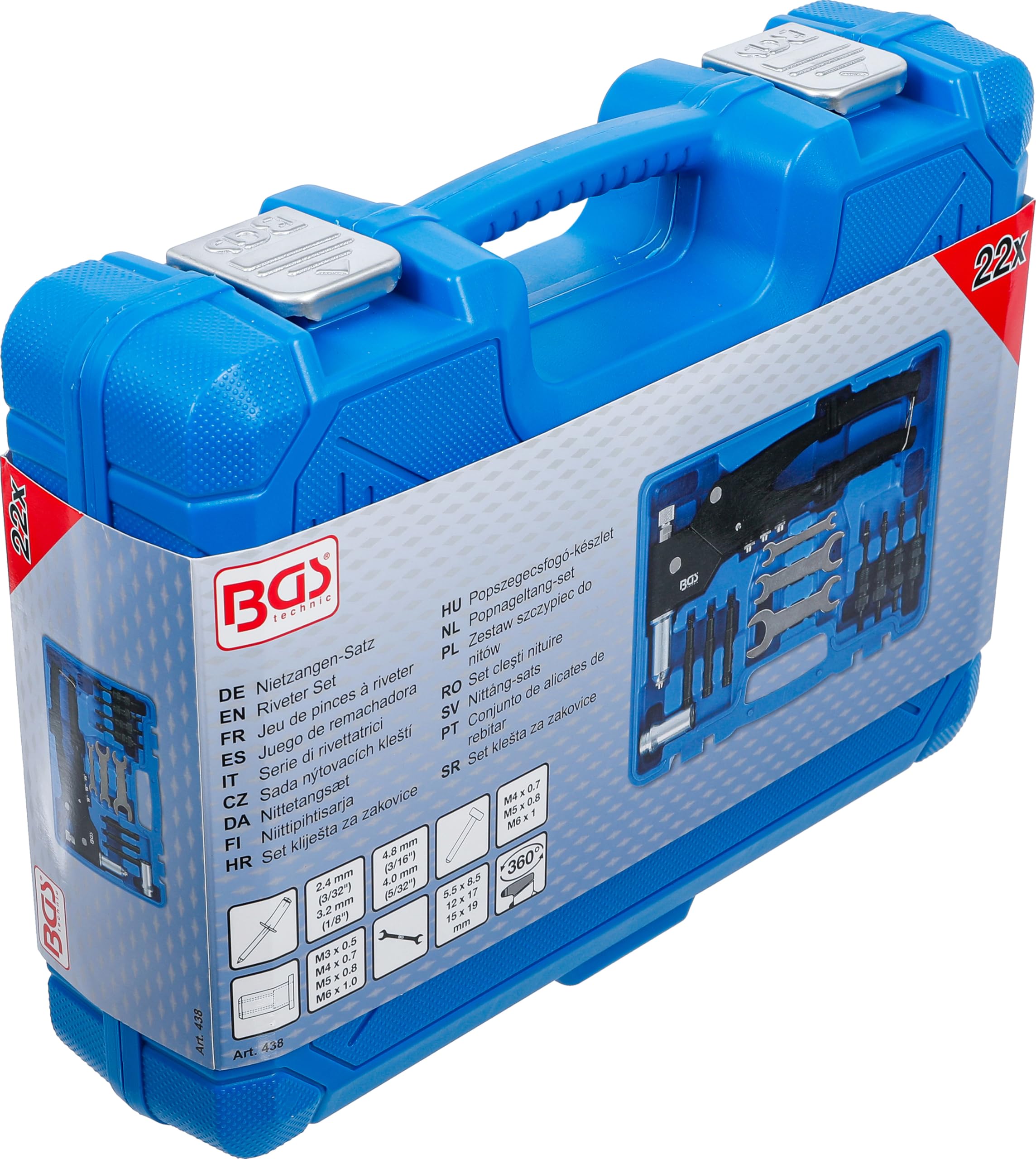 BGS 438 | Serie di rivettatrici | per rivetti standard, dadi e gambi per rivetti