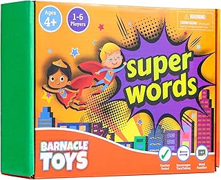 Super Words - CVC Word Builders, Phonics Games, Rhyming Words Game for Kids, Kindergarten Learning Games, Match it Puzzles for Toddlers, Learn to Read Game, CVC Words for Kindergarten Activities