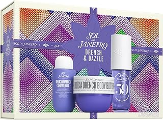 SOL DE JANEIRO Delicia Drench Vanilla Moisturizing Body Routine Gift Set for Women | Includes Delicia Drench Body Butter, Shower Oil, and Cheirosa 59 Perfume Mist