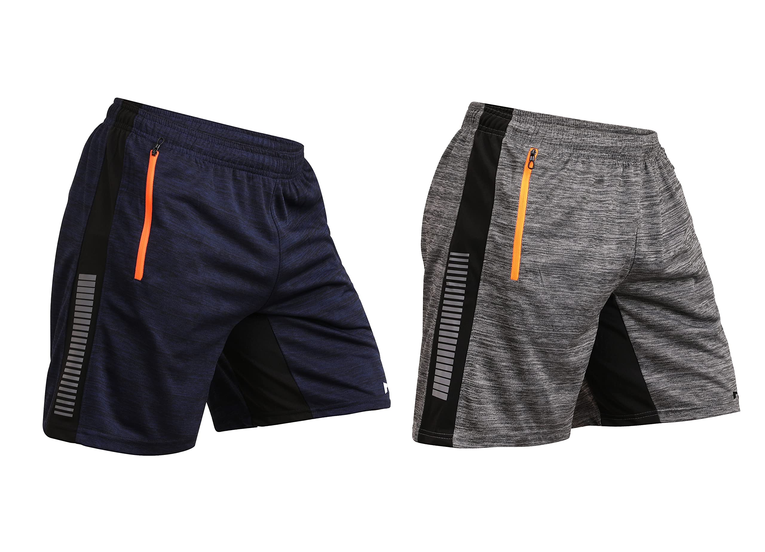 never lose Men's Running Shorts, Men's Cycling Shorts, Gym Shorts with Zipper Pocket Both Sides Pack of 2-picture-34