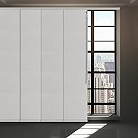 Vista 10 de Persiana opaca inalámbrica con panel deslizante, persianas verticales de 4 o 6 rieles para ventana corrediza y puerta de patio, cortina de tela