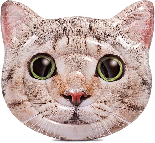 Intex Isla inflable con cara de gato, 58 x 53 pulgadas, multicolor, modelo 58784EP