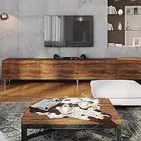 Vista 5 de Foxmas Alfombra de piel de vaca sintética para dormitorio, sala de estar, decoración occidental del hogar, alfombra con estampado de animales