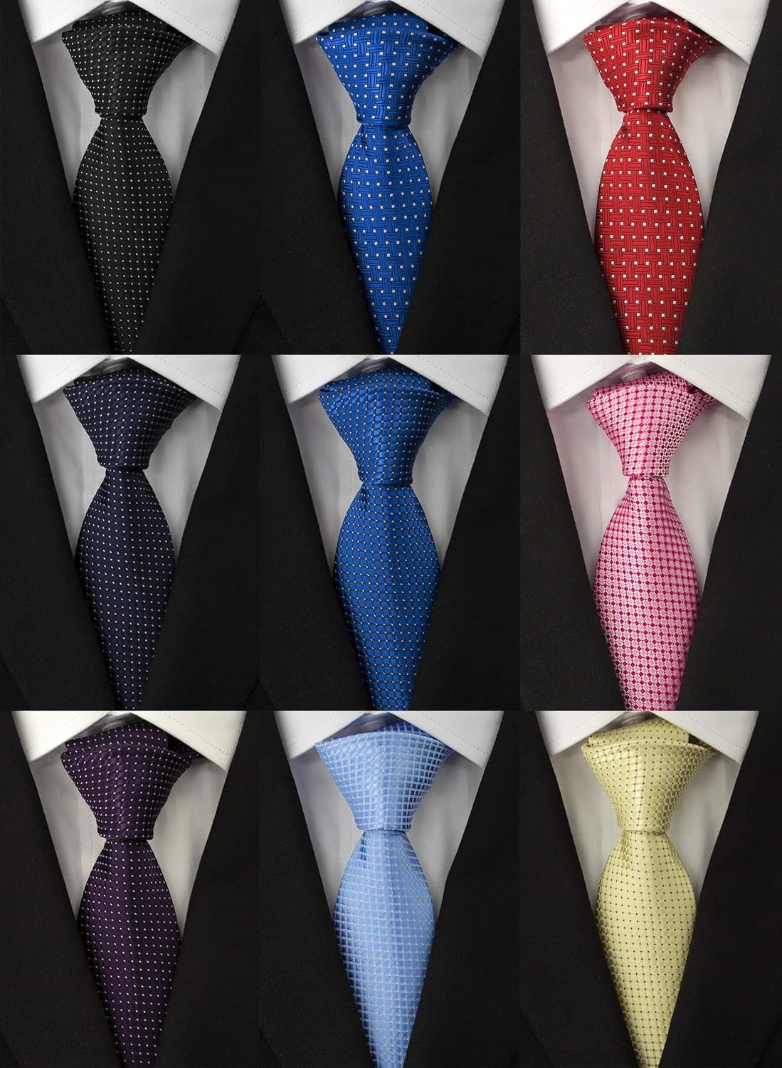 Adulove Men's Necktie Classic Silk Tie Woven Jacquard Neck Ties - Image 2