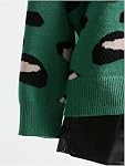 WDIRARA Cardigan pour les femmes Color Block Leopard Imprimer Open Front Sweater Button Down Outwear