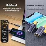 Poyiccot 5-Pack USB C Adapter 40Gbps, 90 Degree Right Angle USB C Adapter 100W, PD 3.1 Type C Male to Female Extender Adapter Support 8K Video for Thunderbolt 4/3, Laptop, Tablet, Phones