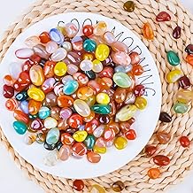 HGRGHH 500 g Gemstones for Children, Natural Colourful Tumbled Stones, Lucky Stones, Semi-Precious Stones Mix for Children, Treasure Hunt, Decoration, Gemstone Game, Children's Birthday Party