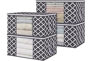 Fixwal Storage Bags 90L 4-Pack Large Blanket Clothes