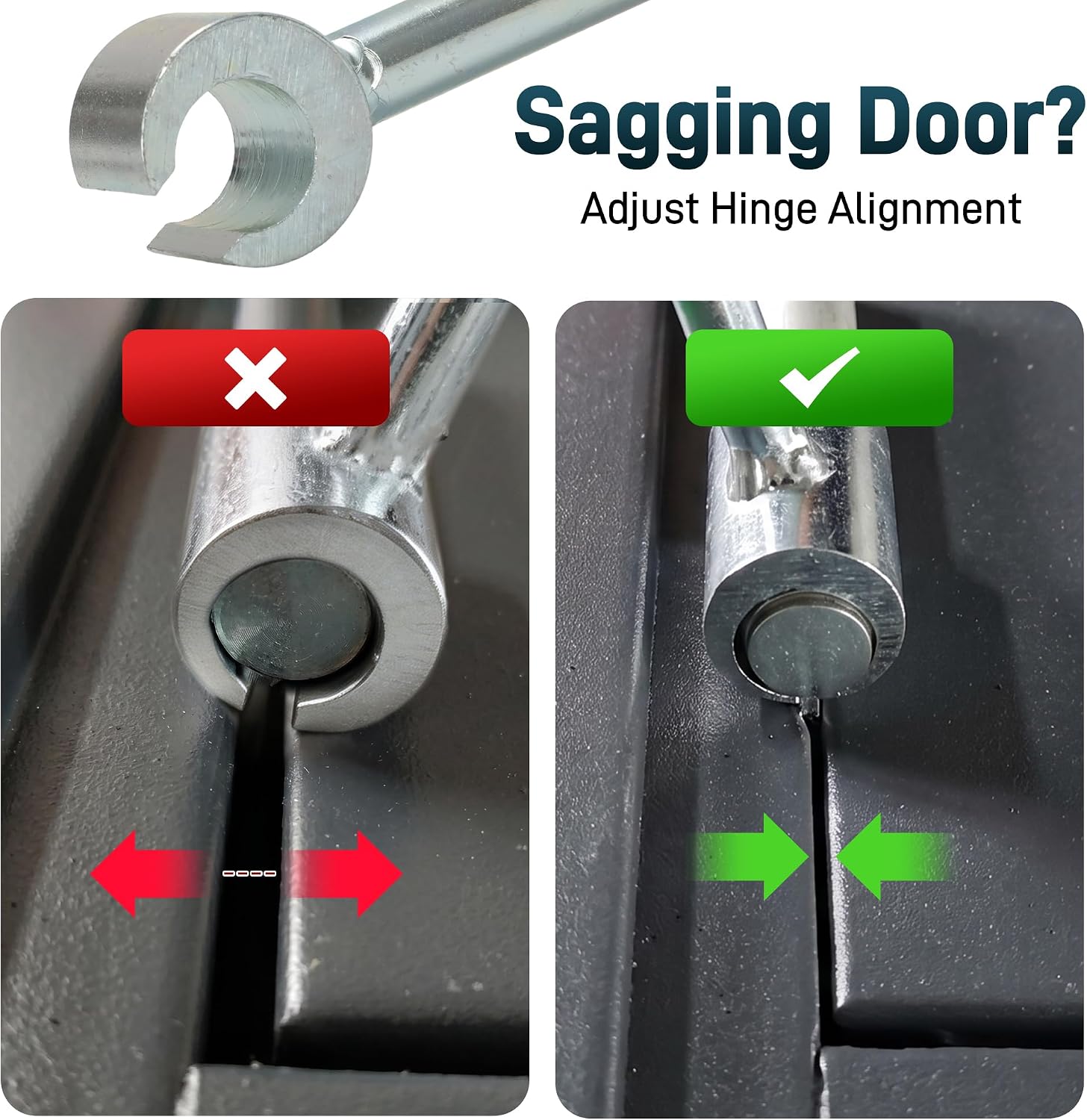 Trailer Door Cranking Tool, Steel Hinge Adjustment Bar for Trailer Door Alignment, Heavy Duty Door Hinge Adjuster Tool for Semi Trailers, Dry Vans and Freight Trailer Maintenance