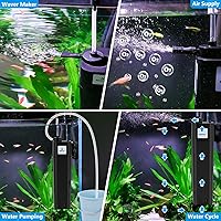 Vista 3 de fishkeeper Aquarium Filter U-V for 40-150 Gallon, 211 GPH Fish Tank Filter for Green Water and Algae Clean, Ultra Silent Submersible Pump Filter