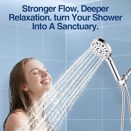 Miniatura 3 de Cabezal de ducha filtrado con modos de pulverización múltiple, filtro de ducha de mano de alta presión para cabezal de ducha de filtro de agua dura