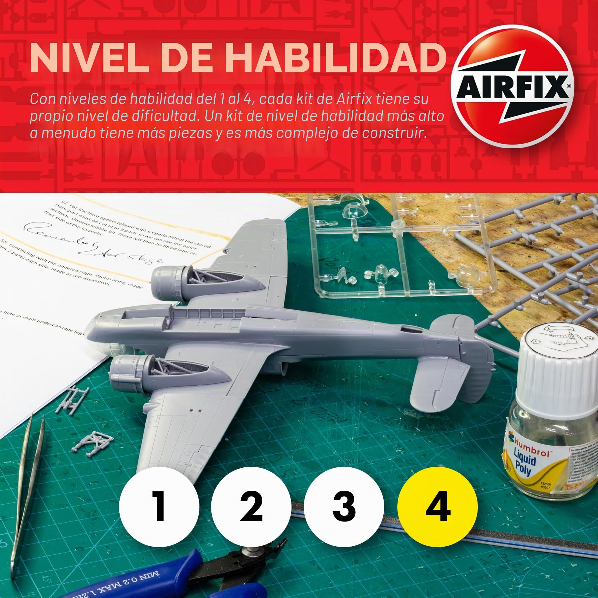 Airfix Model Set, A11007 Fairey Gannet AS.1/AS.4 Kit de construcción de Modelos, Kits de avión Modelo de plástico para Adultos y niños Mayores de 8 años, el Juego Incluye bebederos y calcomanías