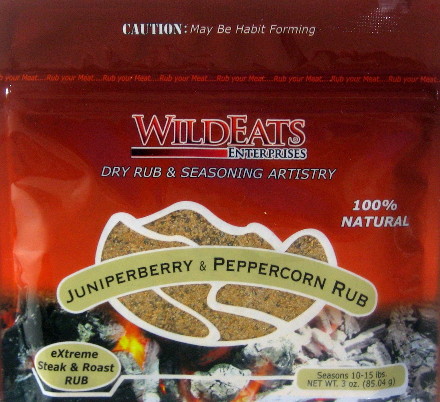 WildEats Juniperberry & Peppercorn Rub, 3 oz