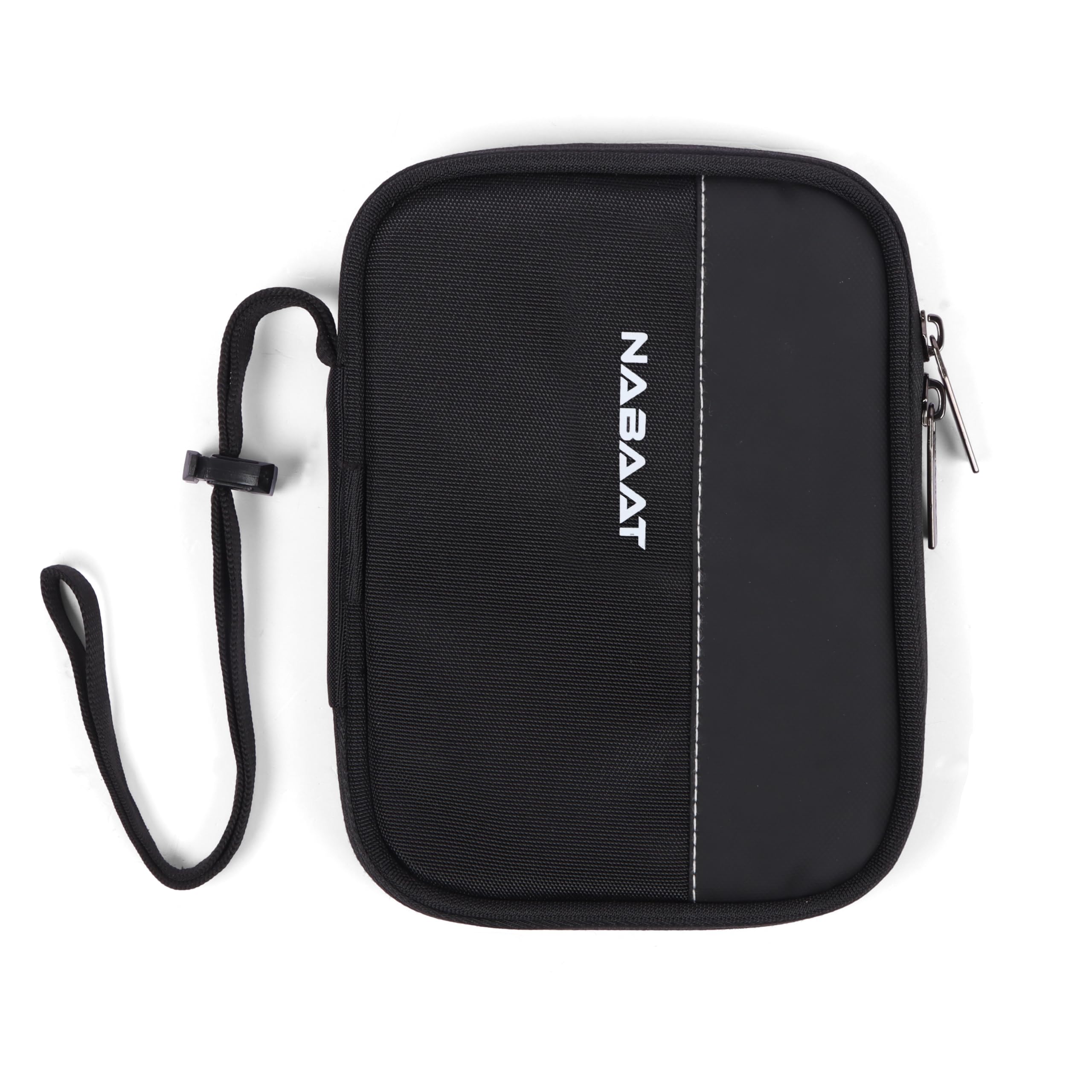 Passport Cover for Men & Women Solo Traveler, Passport Holder, Passport Wallet Pouch Travel Organizer Bag for Documents SIM Cash Card Mobile with Wrist Strap, Black (PH2)-image-13