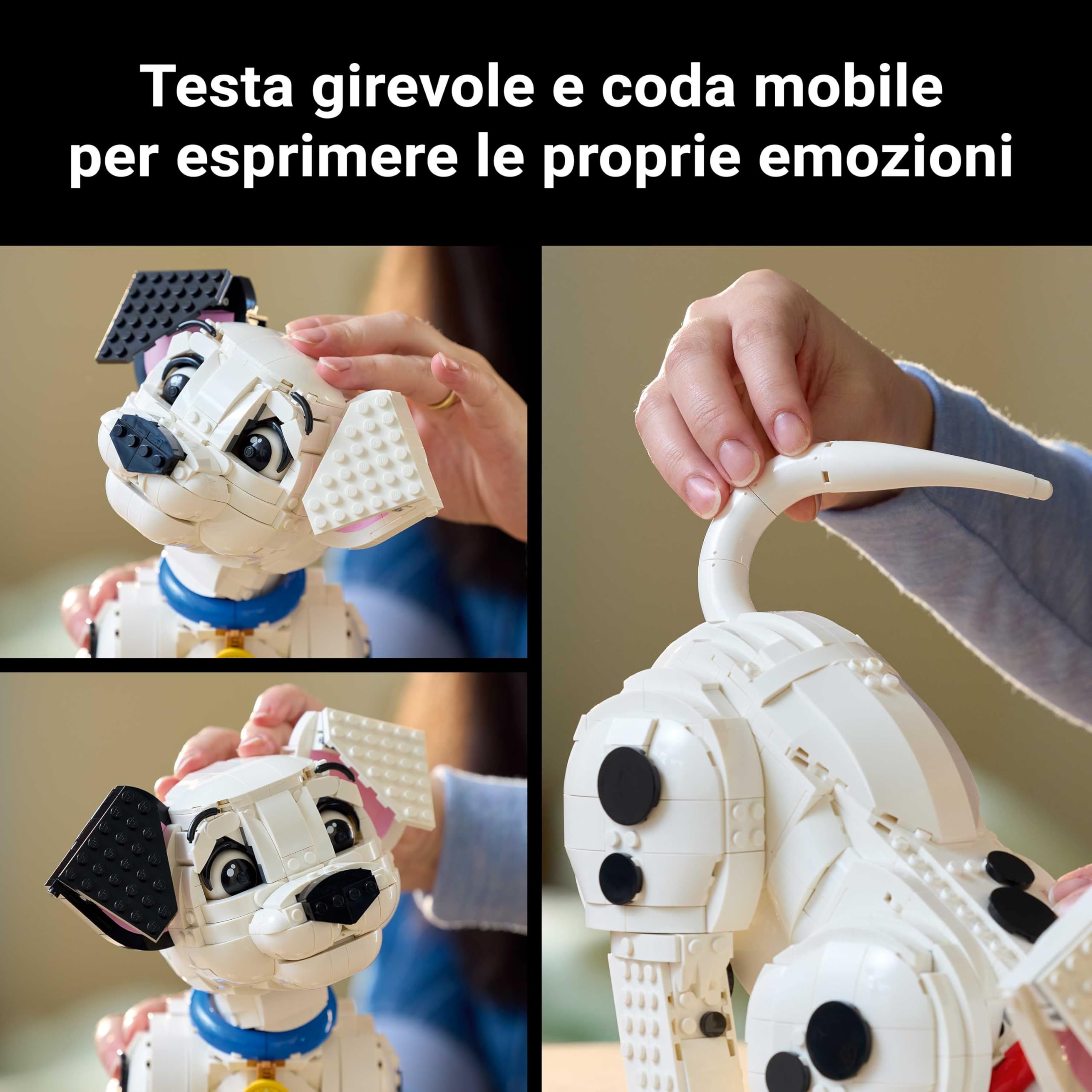 LEGO | Disney Cucciolo de La Carica dei Cento e Uno - Kit di Modellismo Personalizzabile per Adulti - si Trasforma in 6 Cani Diversi con Testa e Coda Rotanti - Decorazione Casa - Idea Regalo - 43269