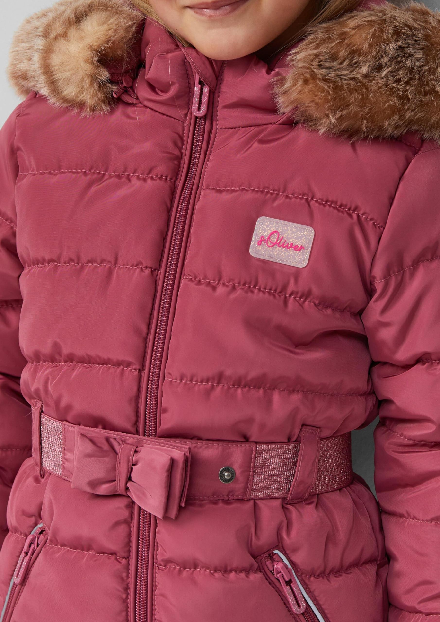 s.Oliver 2171373 Cappotto trapuntato con cappuccio e cintura Bambine e ragazze (Pacco da 1)