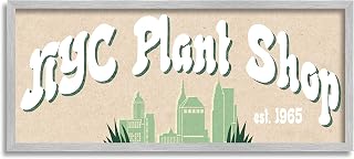 Stupell Industries NYC Plant Shop Green Grass Skyline Est. 1965