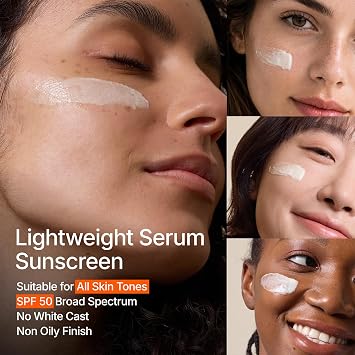 Mistine UV Restore Face Serum Sunscreen SPF 50, Lightweight Sunscreen with Red Rice, Broad Spectrum Oil-Free, Hydrating & Barrier Repair for Sensitive & Problematic Skin, Travel Size, 1.01 fl oz