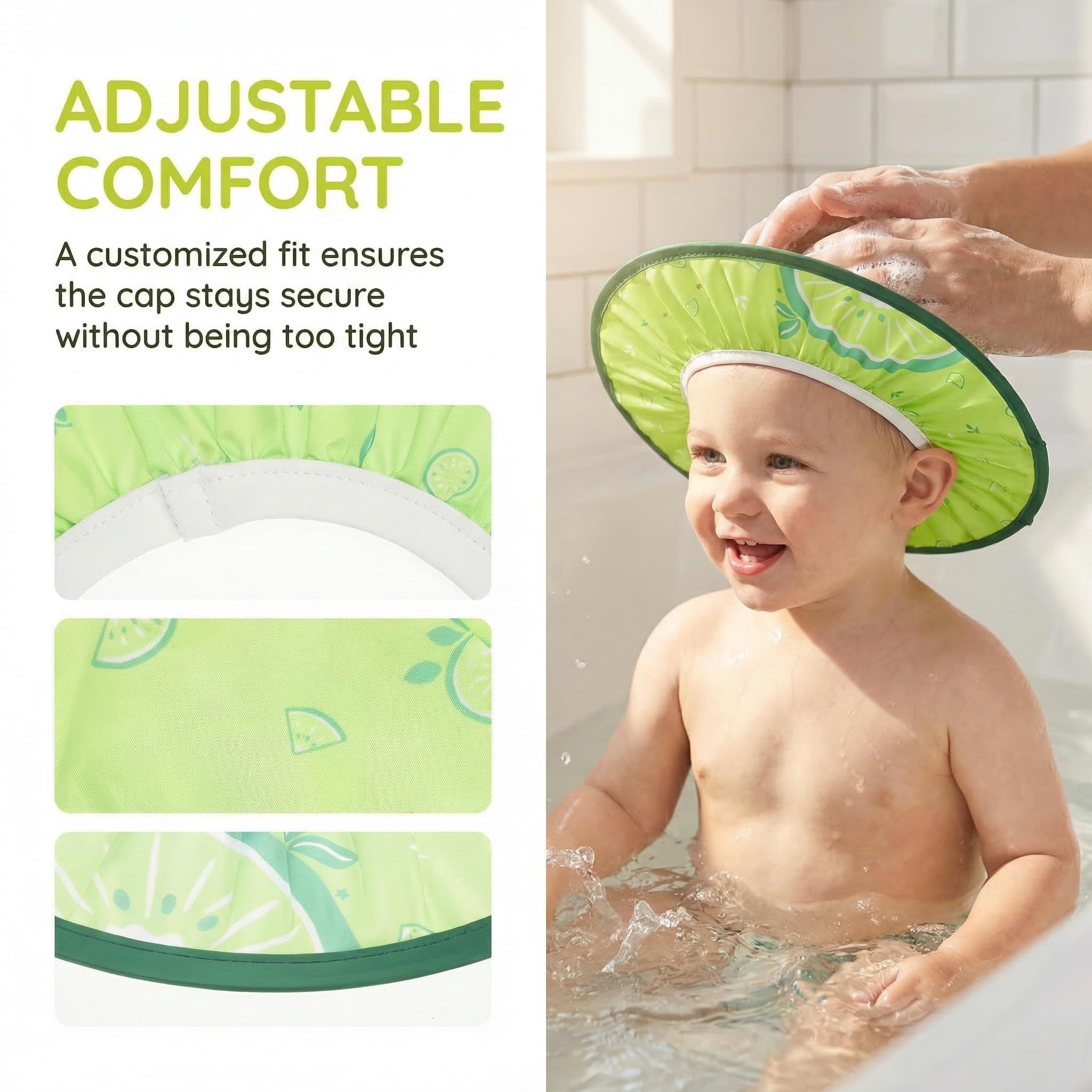 Shampoo Shield Adulto Bambino Shampoo Cap Baby Visiera Bagno Bambino Cappello Per Bambino Bella Doccia Tpe Cuffia Doccia Il Cerchio Cappello Verde per Bambino Adulto Lavaggio Dei Capelli Scudo