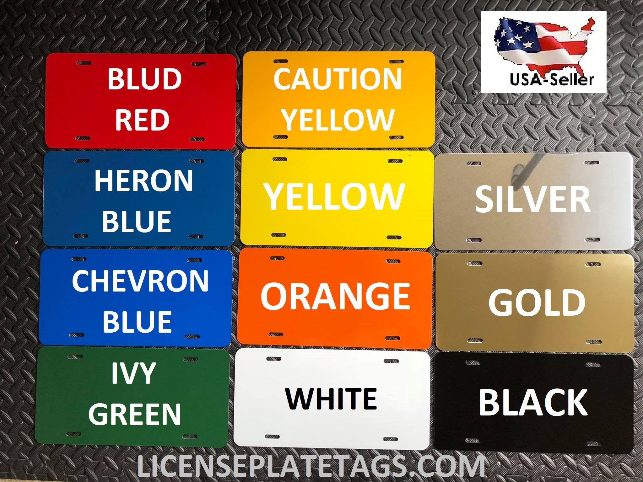 Blank Laser Cut Acrylic License Plate – 12 X 6 Inches, Black, 4 Holes (USA Made)