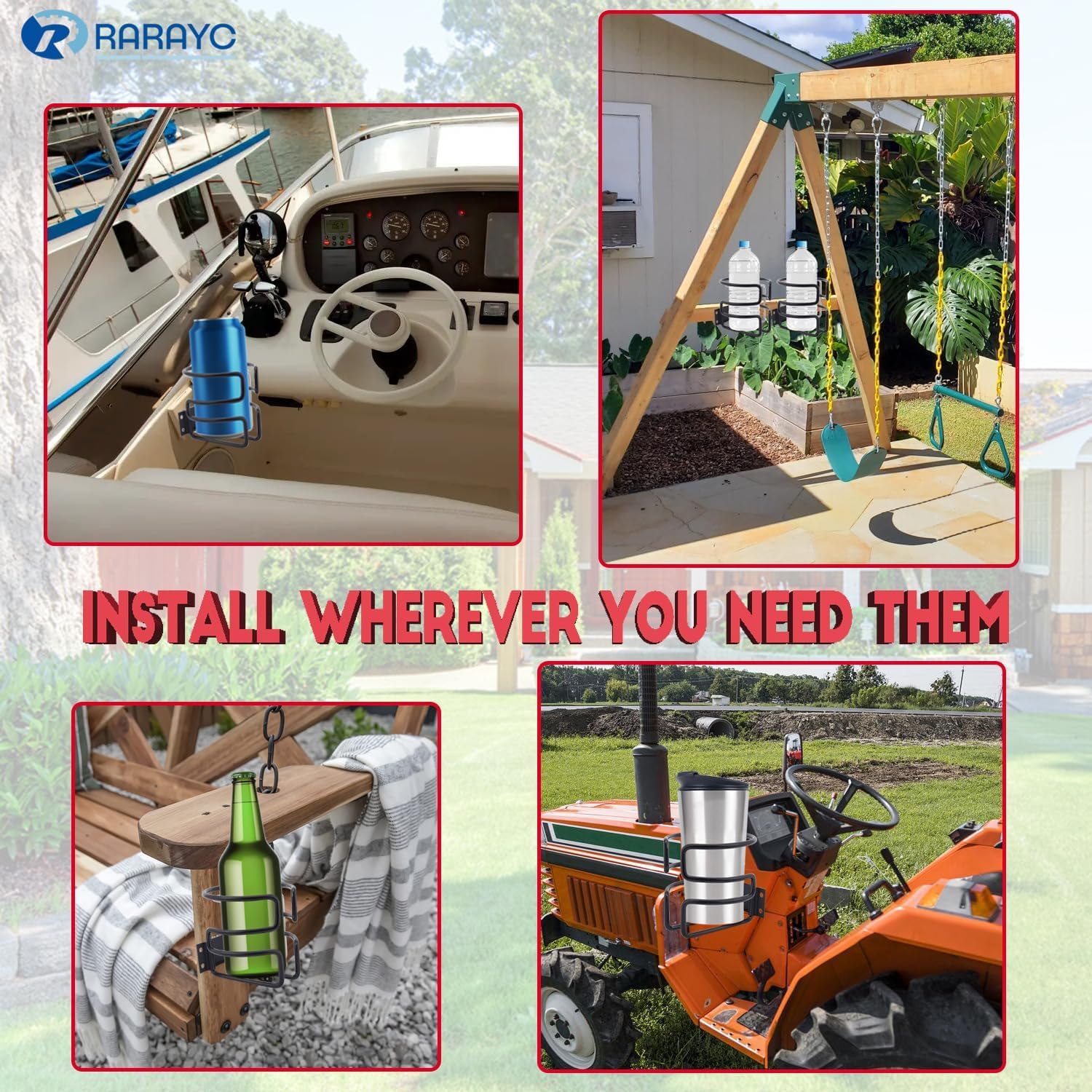 2 Pcs Wall Mounted Cup Holder for Boat Marine Yacht Truck RV Apartment Courtyard - Image 4