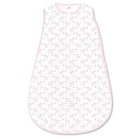 Vista 15 de Amazing Baby Saco de dormir de algodón, manta portátil con cremallera de 2 vías, azul pastel + elefantes pequeños grises, pequeño (0-6 meses)