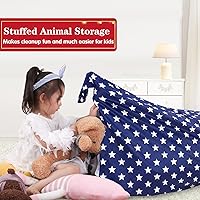 Vista 88 de Jorbest Almacenamiento de puf de animales de peluche, bonita construcción para niños y adultos, fundas de terciopelo de lujo para puf solo sin