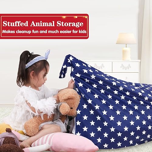 Miniatura 106 de Jorbest Almacenamiento de animales de peluche, almacenamiento de puf de peluche de fútbol, funda para silla de puf de fútbol para niños, asiento de