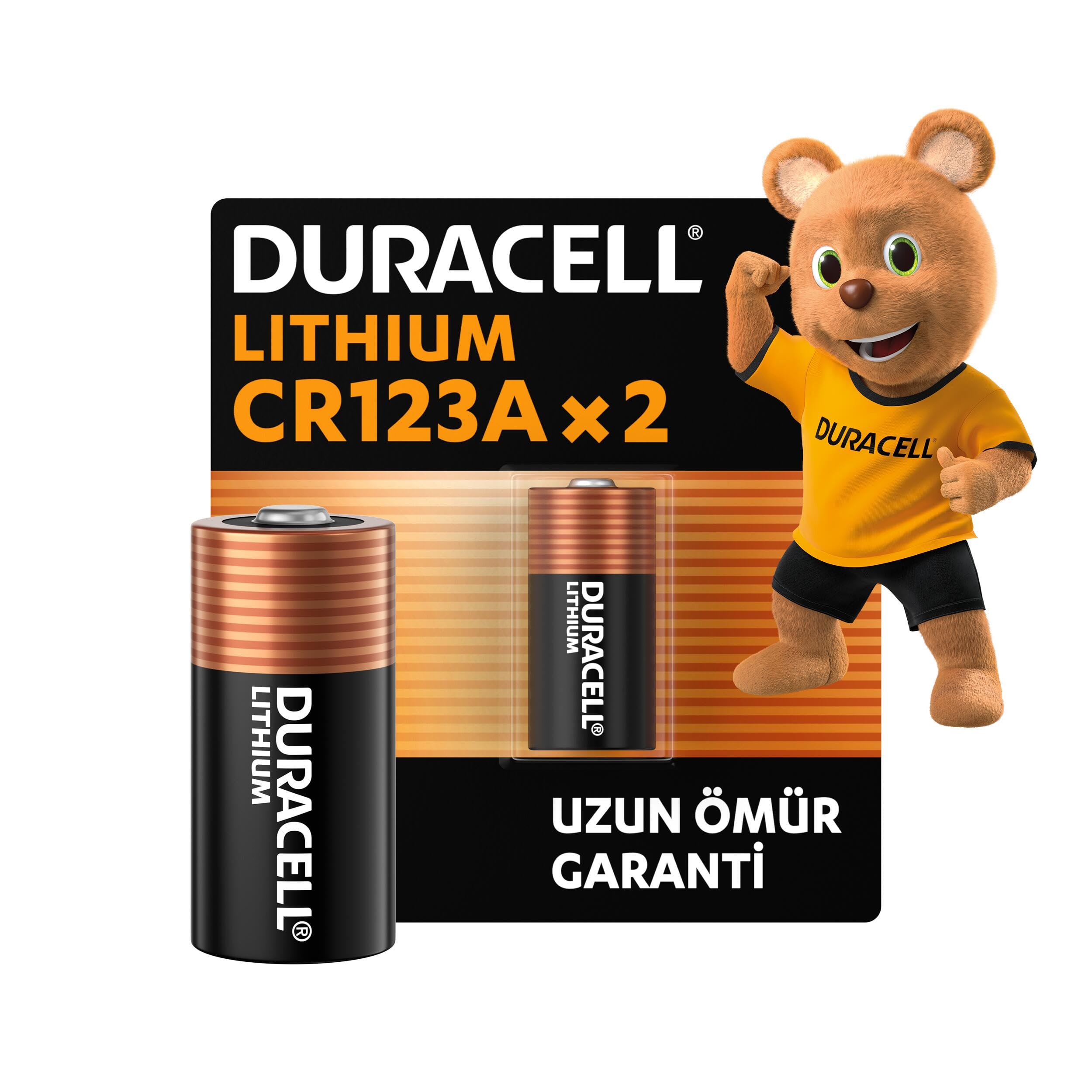 DURACELL CR123 Yüksek Güçlü Lityum Pil (2’li Paket) 3V, CR123A/CR17345