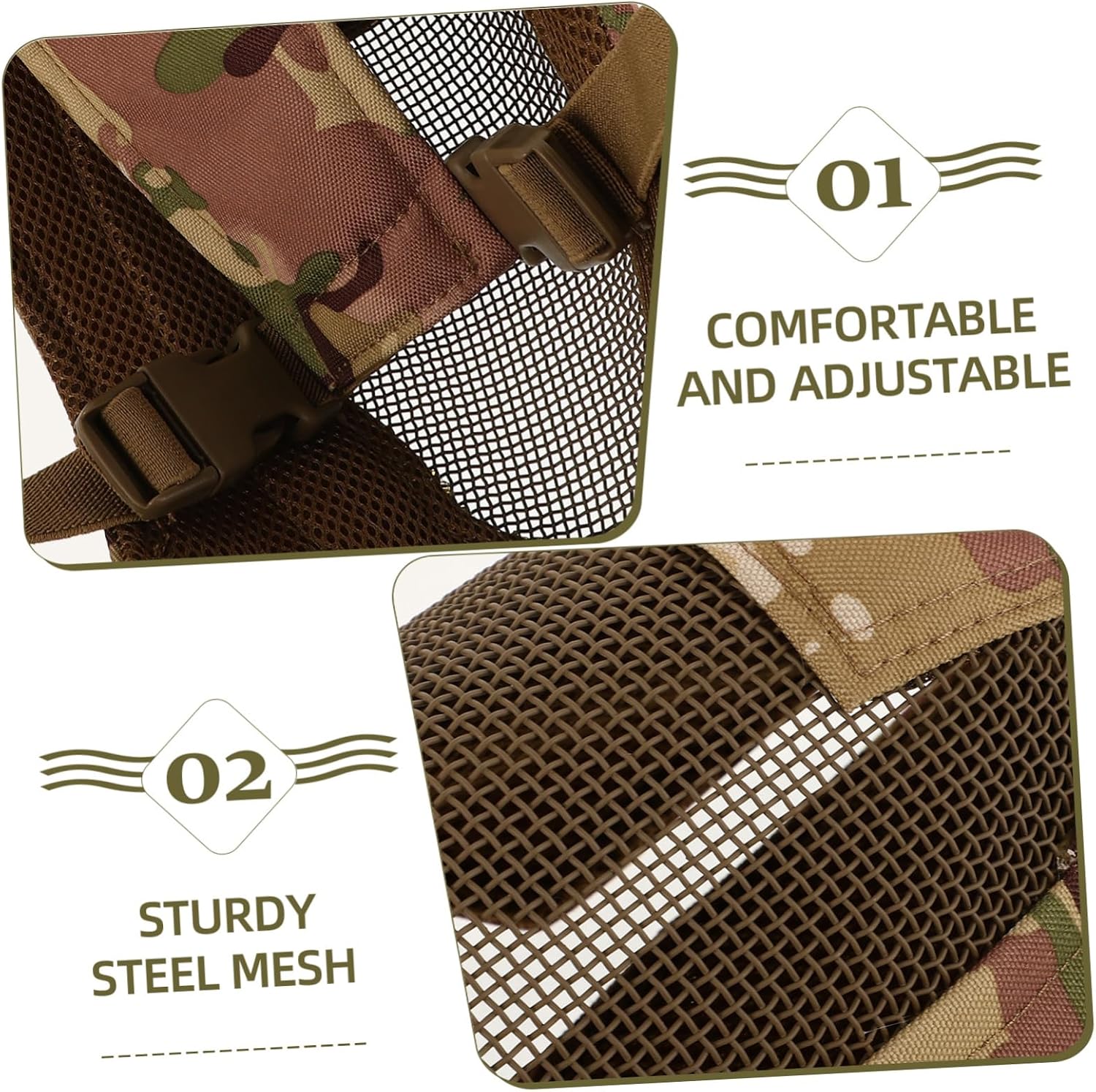 Totority Full Face Steel Mesh Protective Gear for Fencing and Breathable Coverage Mask for Outdoor Activities High Impact Resistance for Safety and Training