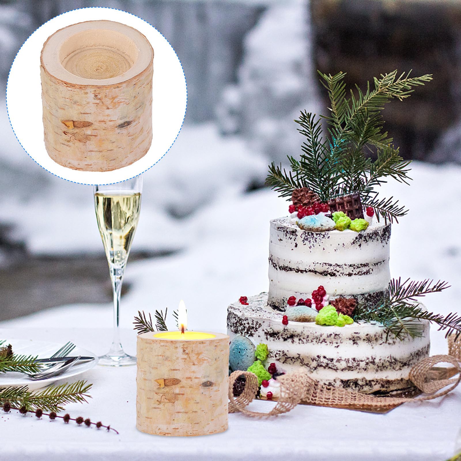 10 Stück Dekorative Kerzenhalter, Beige, für Tischdeko | Kreativ, Elegant und Stilvoll, für Drinnen und Draußen, Passend für Partys