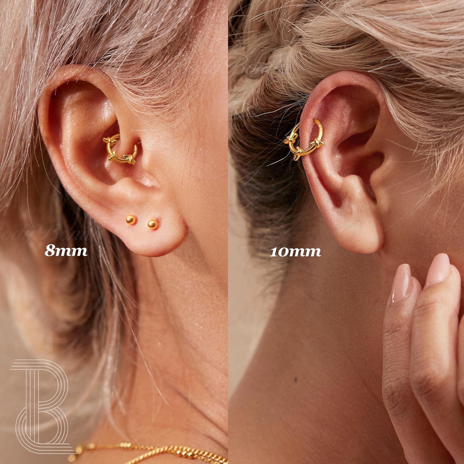 BodyBonita Septum Rings 16G - 316L Stainless Steel Nose Rings Hoops for Women Septum Piercing Jewelry 8mm 10mm - Image 5