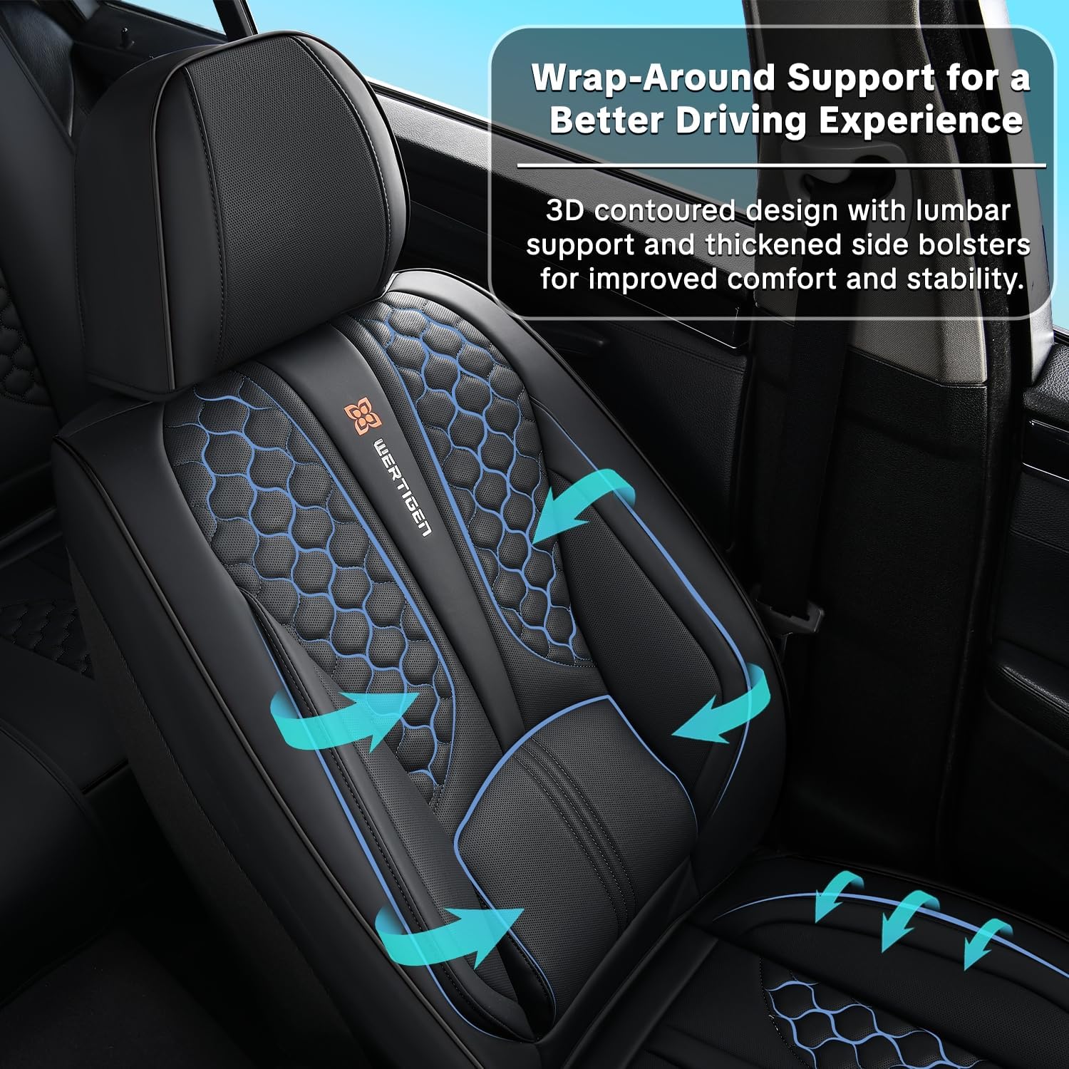 for Toyota 4Runner SR5 2001-2024 Car Seat Covers, Black Car Seat Covers, Leather, 5 Piece Full Set, Anti-Slip, Waterproof, Beautify Interior, Beautify The Interior of Old Cars
