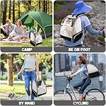 Cat Backpack Carrier,Pet Carrier Airline Approved for Small Dog Cat Puppy Kitten Bunny,Ventilated Mesh Design Animal Backpack for Hiking Camping Travel Bag (Black)