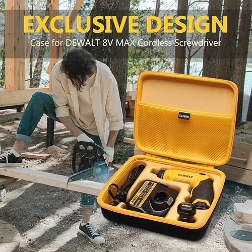 Miniatura 7 de LTGEM - Funda compatible con destornillador inalámbrico DEWALT DCF680N2 8V MAX, baterías y cargador, solo funda