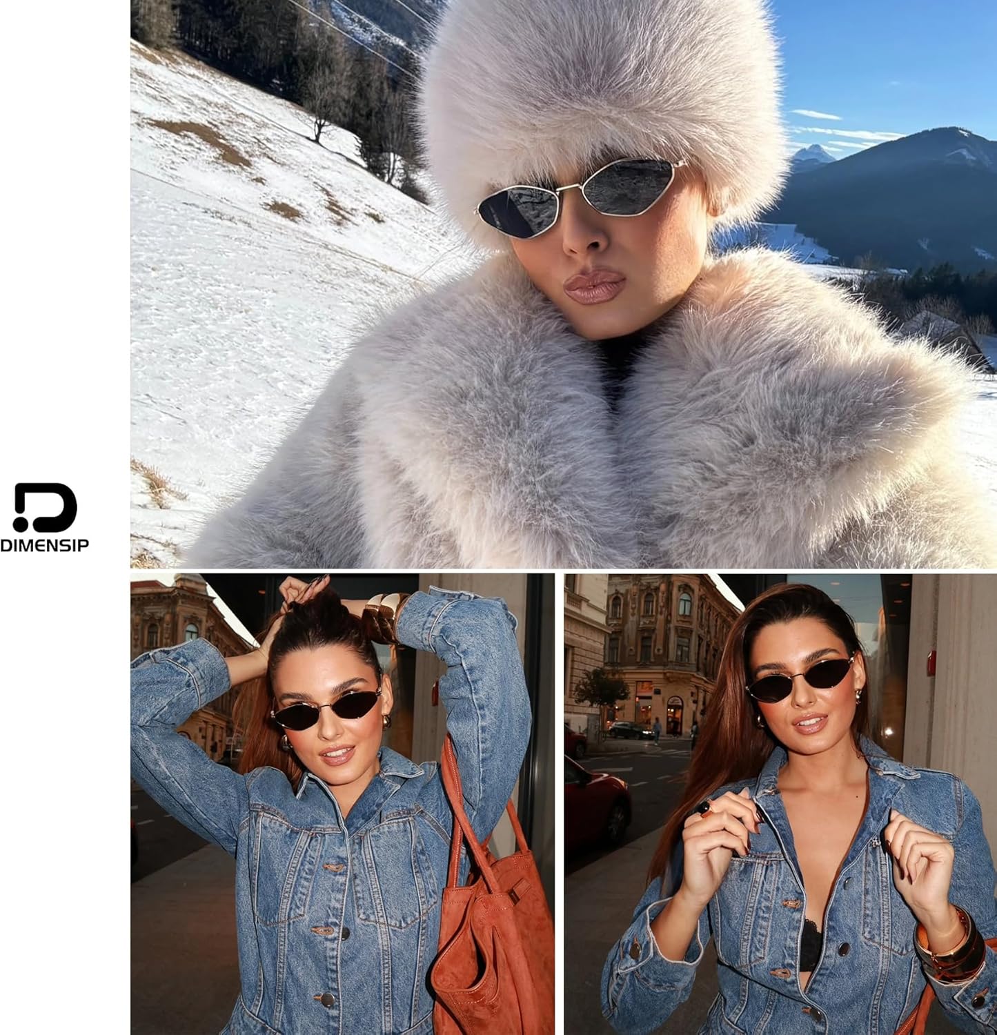 Retro Small Sunglasses for Women Men - 2025 Trendy 90s Metal Frame Sun Glasses Gold Frame Narrow Shades - Image 2