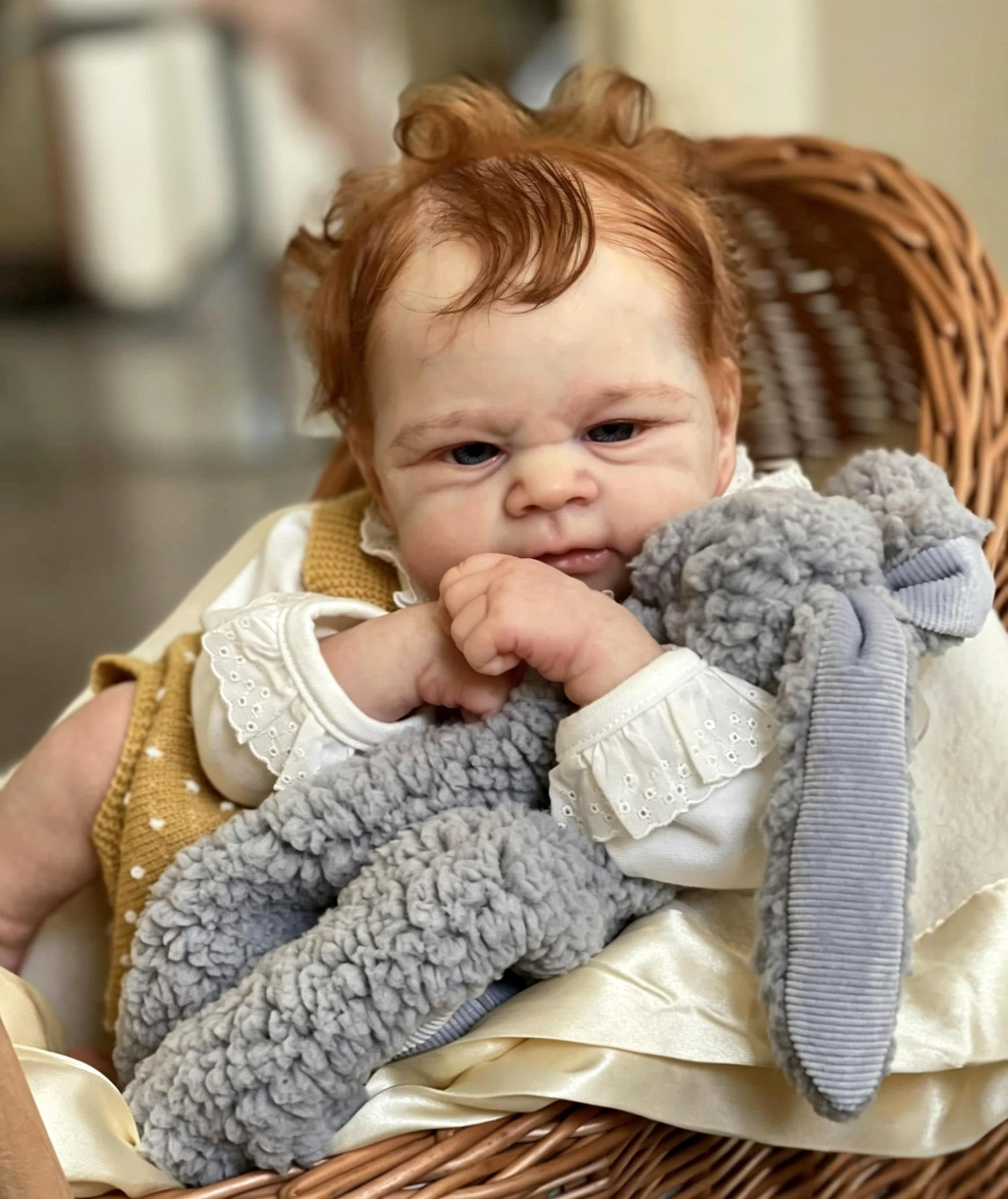 RXDOLL Urocze lalki Reborn Baby Dolls silikonowe na całe ciało, winylowe, wodoodporne, realistyczne lalki dla niemowląt, które wyglądają jak prawdziwe życie, z zabawką do karmienia dla dzieci w wieku