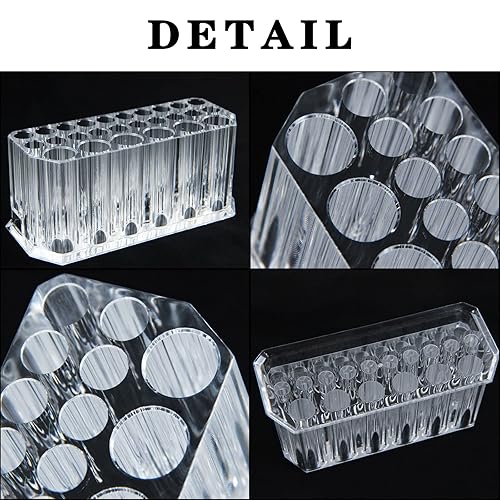 Miniatura 3 de Miaowater Organizador de acrílico transparente, delineador de ojos, delineador de labios, 26 espacios