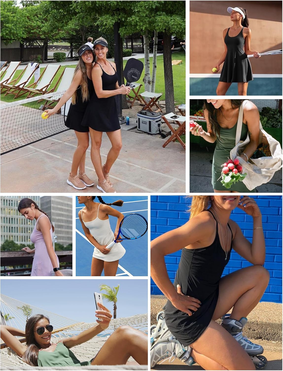 Heathyoga Tennis Dresses for Women with Shorts Underneath and Bra Athletic Dress for Women Dress with Pockets Golf Outfits - Image 6