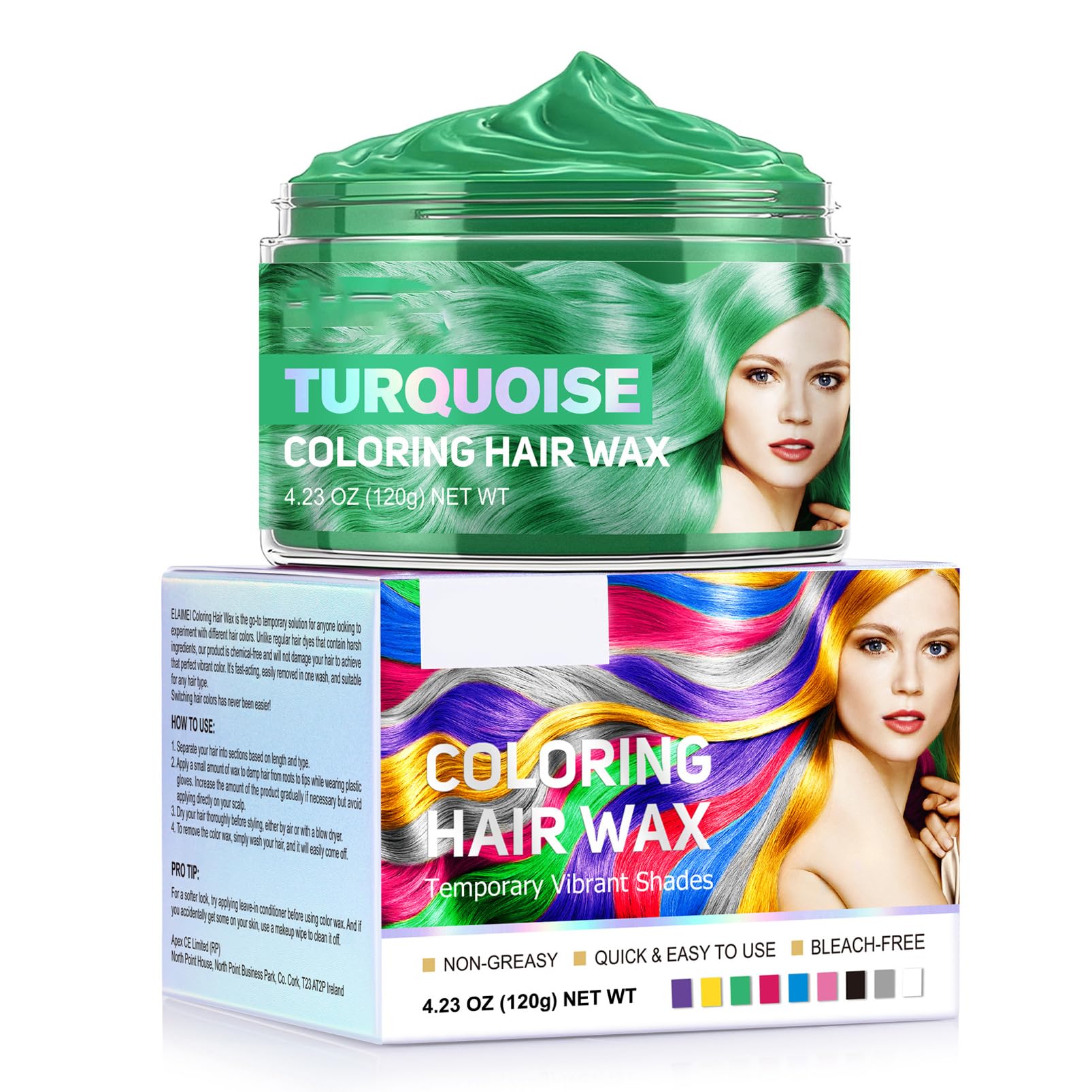 120g Temporary Silver White Hair Color Wax With Dye Brush, Instant Natural Hairstyle Cream, Disposable Coloring Mud For Men Women, Washable Styling - View #5