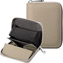 SENDEFN Portafogli da donna in vera Pelle, Cerniera Portamonete donna piccoli con cerniere, RFID Blocking Porta Carte di Credito, Pochette Piccolo