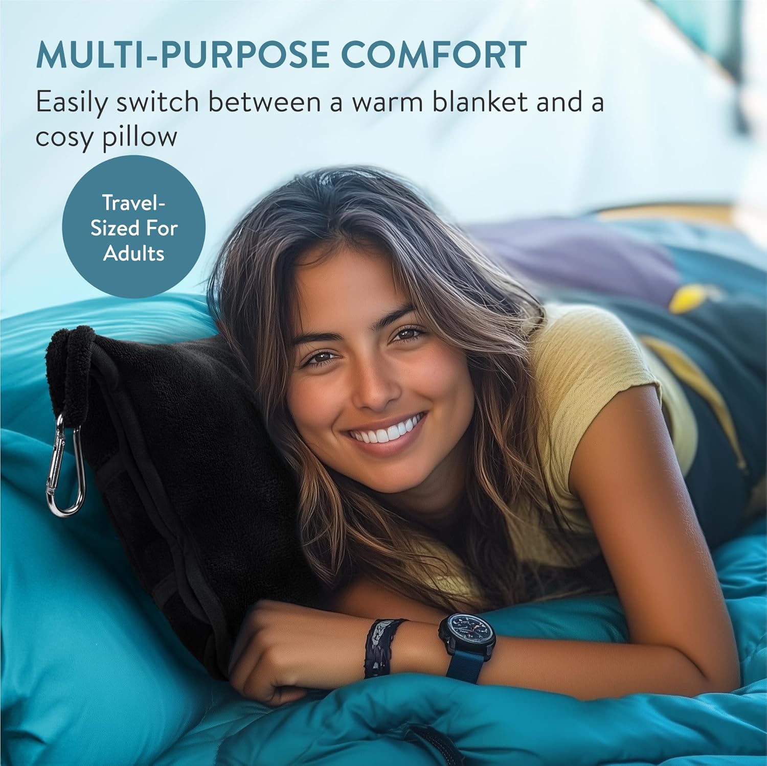 JEMIDI Faltbare Reisedecke: Ihr perfekter Reisebegleiter für Flugzeug, Auto und Zug