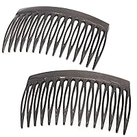 Vista 22 de Camila Paris AD825/2 - Peine lateral francés para el cabello, pequeño, curvado, diseño de concha de tortuga, diseño de torcido, decorativo, pinzas